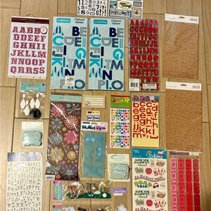 Mixed Media Alphabet and Embellishment Set